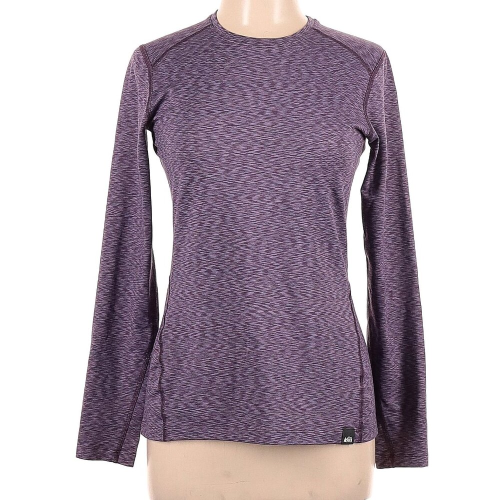 REI Co-Op Midweight Base Layer Long Sleeve Space Dyed Crew Neck Top Shirt Tee M